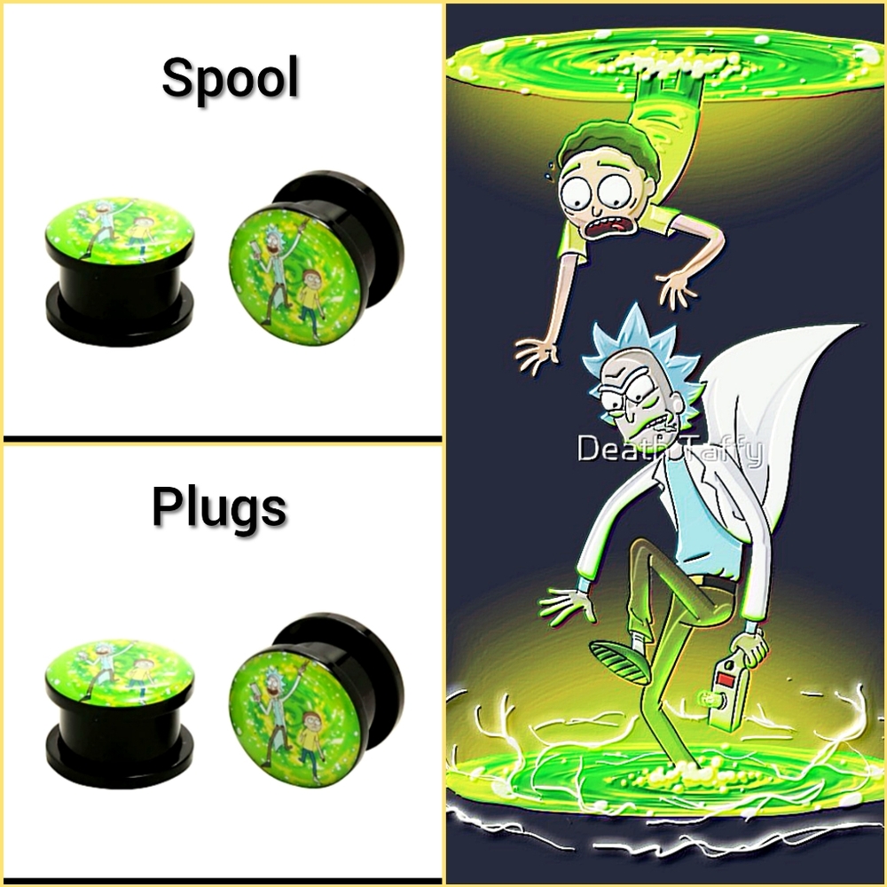 2g Rick and Morty Spool Plugs